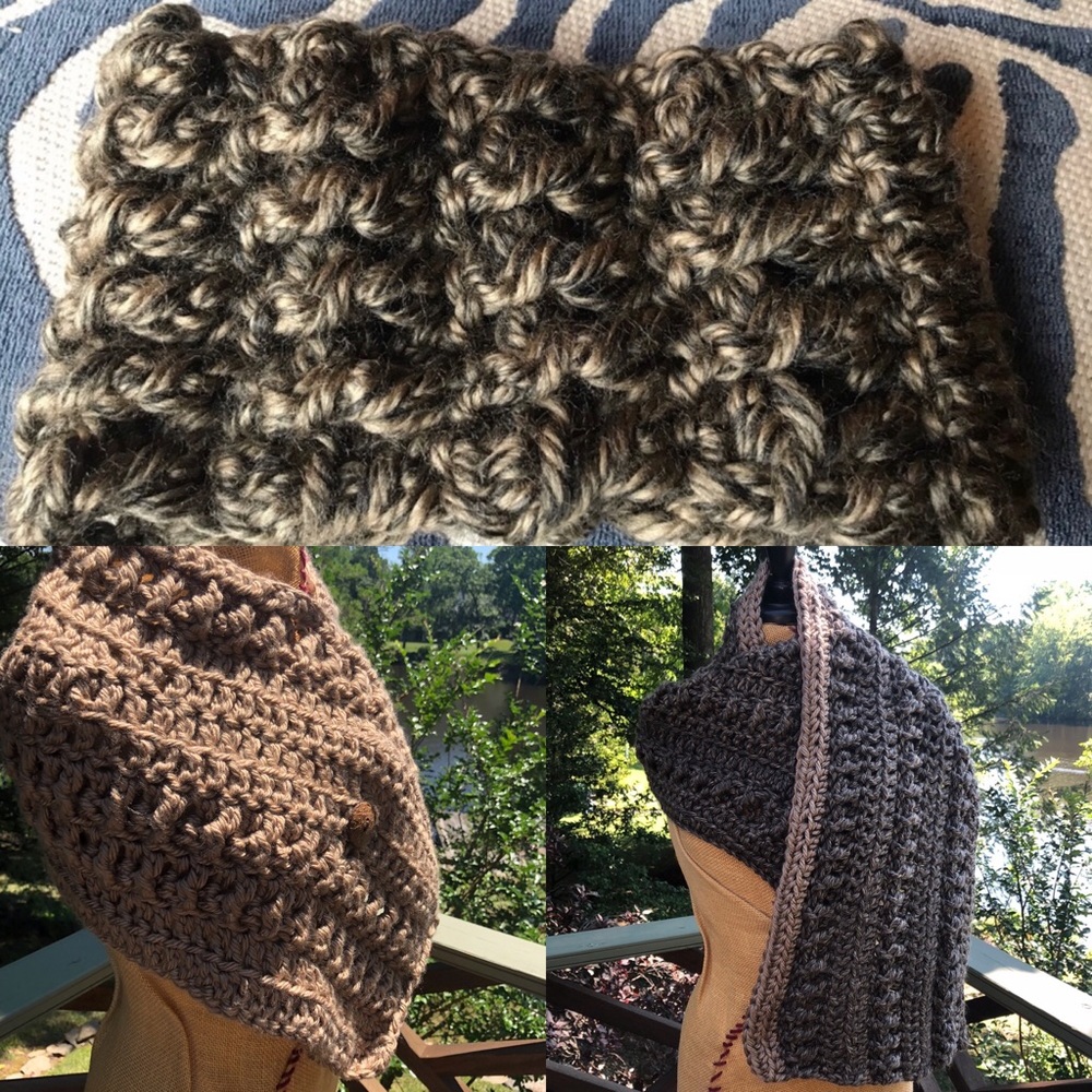 Hand crocheted “Outlander” headband